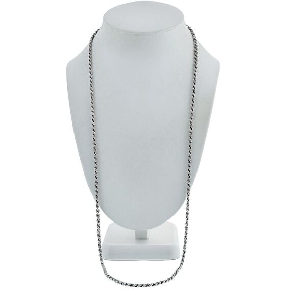 Vintage Italy Milor Sterling Silver 925 3.0mm Twisted Rope Chain Necklace 30" - Picture 1 of 5